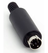 6 pin mini din erkek konnektör