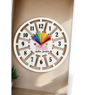 Moda Tasarımcı Duvar Saati 40cm (Beyaz)