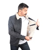 İÇİ KÜRKLÜ KIŞLIK ERKEK KOT CEKET (Koyu Gri)