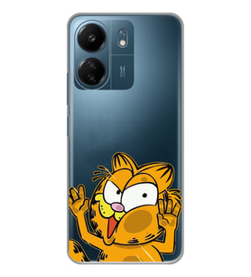 Xiaomi Redmi 13C Uyumlu Garfield Desenli Şeffaf Telefon Kılıfı