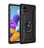 Samsung Galaxy M51 Kılıf Sofya Yüzüklü Silikon Kapak - Siyah