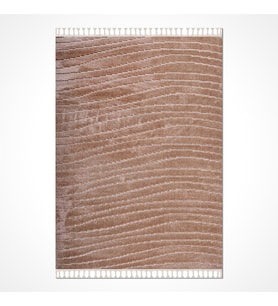 Vizon Halı Kahverengi Soyut Motifli 3D Kabartmalı Modern Salon Halısı Toz Vermez Polyester