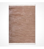 Vizon Halı Kahverengi Soyut Motifli 3D Kabartmalı Modern Salon Halısı Toz Vermez Polyester
