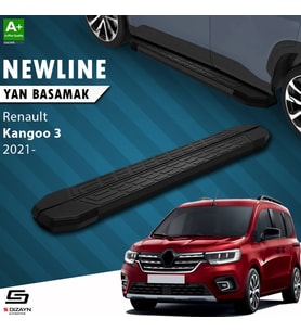 S-Dizayn Renault Kangoo 3 Uzun Şase NewLine Siyah Yan Basamak 223 Cm 2021 Üzeri A+ Kalite