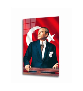 Miyrem Glasses Collection -A1^#  Atatürk Cam Tablo (Çok Renkli)