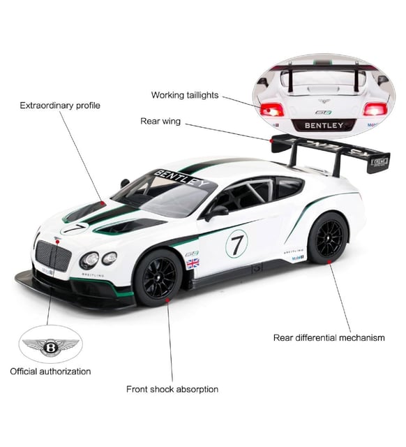 1:14 Uzaktan Kumandalı Araba Bentley Continental GT3 2.4 Ghz