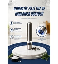 Premium Otomatik Baharat Değirmeni Paslanmaz Çelik Ergonomik Gövde