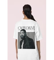 Overdrive Post Malone Sırt Baskılı Unisex Oversize Rapper Şarkıcı Tişört