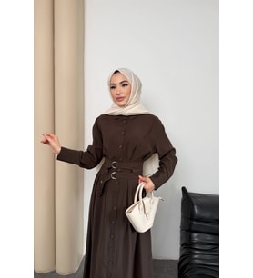 Valeno Model Coupra Model Kumaş Kemer Detaylı Elbise