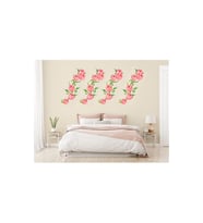 DUVAR ÇIKARTMA STICKER DEKORATİF DUVAR KAĞIDI,SÜS  İKİ ADET PEMBE GÜLLÜ PVC 70X50X0,5CM