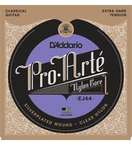 D'Addario EJ44 Pro-Arte Klasik Gitar Tel Seti - Ekstra Sert (Extra Hard) Tansiyon (Profesyonel)  Gümüş Kaplama Bakır Sargı, Maksimum Direnç ve Güçlü Ses Çıkışı