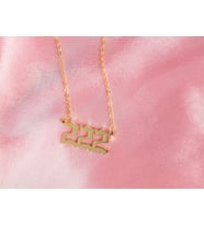 Kişiye Özel 925 Ayar Gümüş Melek Sayısı 222 Kolye
