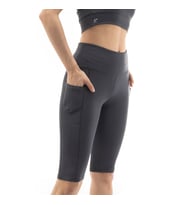 Spocket Kadın Gri Cepli Yüksek Bel Toparlayıcı, Yoga Dizüstü Tayt 10" (Gri)