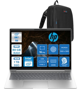 Hp Elitebook 660 G11 Intel Core Ultra 7 155U 80GB Ddr5 1tb SSD 16" Wuxga 300NITS IPS Freedos Taşınabilir Bilgisayar 9C004EAF27 + Zetta Çanta