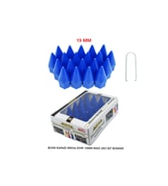 Bijon Kapağı Sivri 19 Mm Mavi 20 Li Set