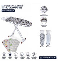 Lastikli Lamineli Ranforce Kumaşlı Ütü Masası Bezi 140x50 cm
