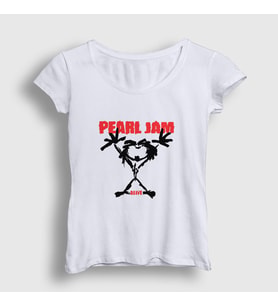 Presmono Kadın Beyaz Alive Pearl Jam T-Shirt 73870tt (Beyaz)