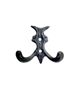 Antika Tarz Dekoratif Pirinç Koç Çiftli Askı - 50x55mm, Oksit