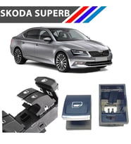 Skoda SuperB Cam Açma Düğme Tuş Butonu Krom Uçlu 1 Adet 2015+