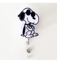 Gözlüklü Snoopy Temalı Yoyo Yaka Kartlığı (Karışık)