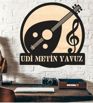 Ud Temalı Ahşap Duvar Tablo