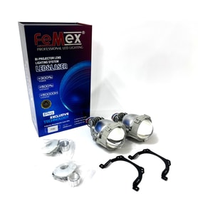 FEMEX VİDALI Bİ-LED FAR İÇİ LED MERCEK 2,5 INC KISA UZUN BİRLİKTE (VİDALI SOMONLU) P20
