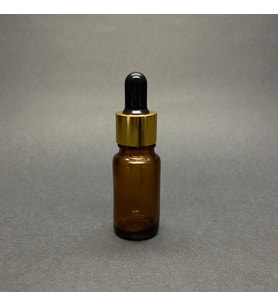 10 Ml Amber Cam Damlalıklı Şişe , Gold Metalik Kapak , 10 Cc Kahverengi Cam Damlalıklı Şişe x 6 Adet