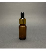 10 Ml Amber Cam Damlalıklı Şişe , Gold Metalik Kapak , 10 Cc Kahverengi Cam Damlalıklı Şişe x 6 Adet