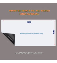 MIKNATISLI  DUVAR PANOSU PVC YAZI TAHTASI YAPIŞKANLI 33X69 cm