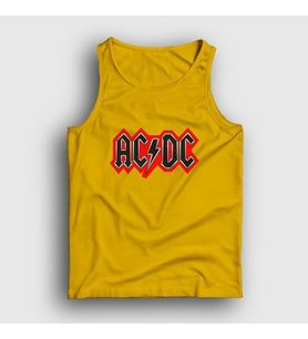 Presmono Unisex Sarı Red Black AC/DC Atlet 6579tt (Sarı)