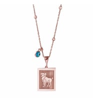925 Ayar Gümüş Koç Burcu Kolye (Gold)