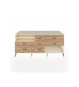 Kronos Konsol 2 Raflı 7 Çekmeceli  220x59x99 Aytaşı-Aytaşı/Çam