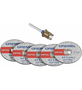 Dremel Ez406-02 1-1/2 Inç (3,2 Mm) Ez Kilit Kesme Tekerlek Başlangıç Kiti, Metal, 1'Li Paket