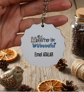 Kişiye Özel Matematik Mühendisi Anahtarlık Mühendisler Günü Hediyesi (Bej)