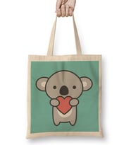 Kawaii Cute Koala With Heart 01 Bez Çanta Uzun Saplı
