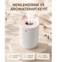 Aroma Difüzör Hava Nemlendirici Sessiz Çalışma LED Gece Lambası