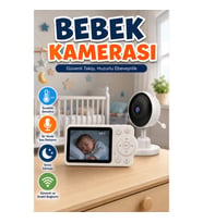 Sıcaklık Sensörlü Bebek Kamerası Gece Görüşlü İki Yönlü Sesli Güvenli İzleme Sistemi