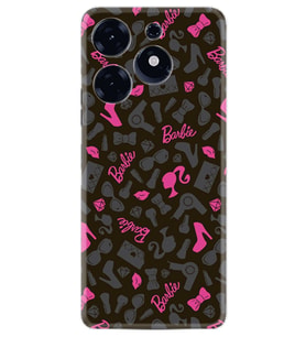 Tecno Spark 10 Pro Kılıf Resimli Desenli Baskılı Silikon Barbie and Shoes 1413