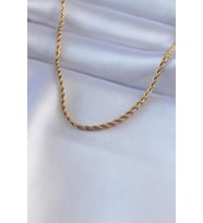 Çelik Gold Renk Burgu Model 45 cm Kadın Kolye