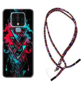 Tecno Camon 16 18P Pova Kılıf Boyun Asklı Rasta Silikon Down 1719