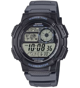 Casio Ae-1000W-8A Dijital Kronometreli Takvimli Alarmlı Erkek Kol Saati (Siyah)