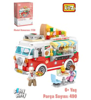 LOZ Mini Block Serisi Food Truck/Pizza Kamyonu -LZ1739 (490 Parça) Oyuncak Yapım Seti