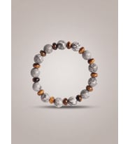 Gri Jasper - Kaplan Gözü Doğal Taş Bileklik (10 mm)