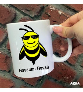 Size Özel Çılgın Havalı Arı Seramik Baskılı Kupa Bardaklar