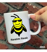 Size Özel Çılgın Havalı Arı Seramik Baskılı Kupa Bardaklar