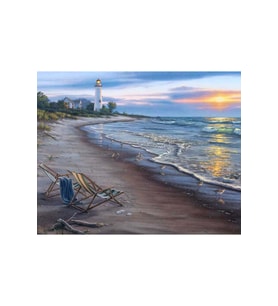 Harika Günün Sonu Sticker(Çerçeveli) 50x65 Sayılarla Boyama Hobi Seti