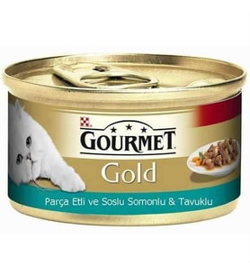 Gourmet Gold Somonlu Tavuklu Kedi Konservesi 85 Gr.
