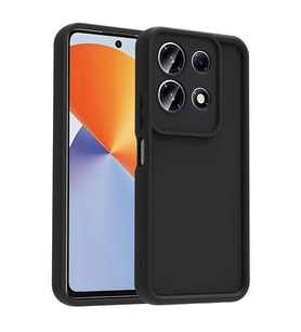 Infinix Note 30 4G Uyumlu Kılıf Kamera Korumalı Zore Ananas Kapak (Siyah)