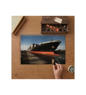 Konteyner Gemisi Tasarımı 240 parça Ahşap Puzzle Ahşap Kutuda MP02989