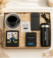 Babalar Gününe Özel Fotoğraflı Çerçeve,Powerbank,Kahve,Kahve Fincanı Ve Termos Hediye Seti